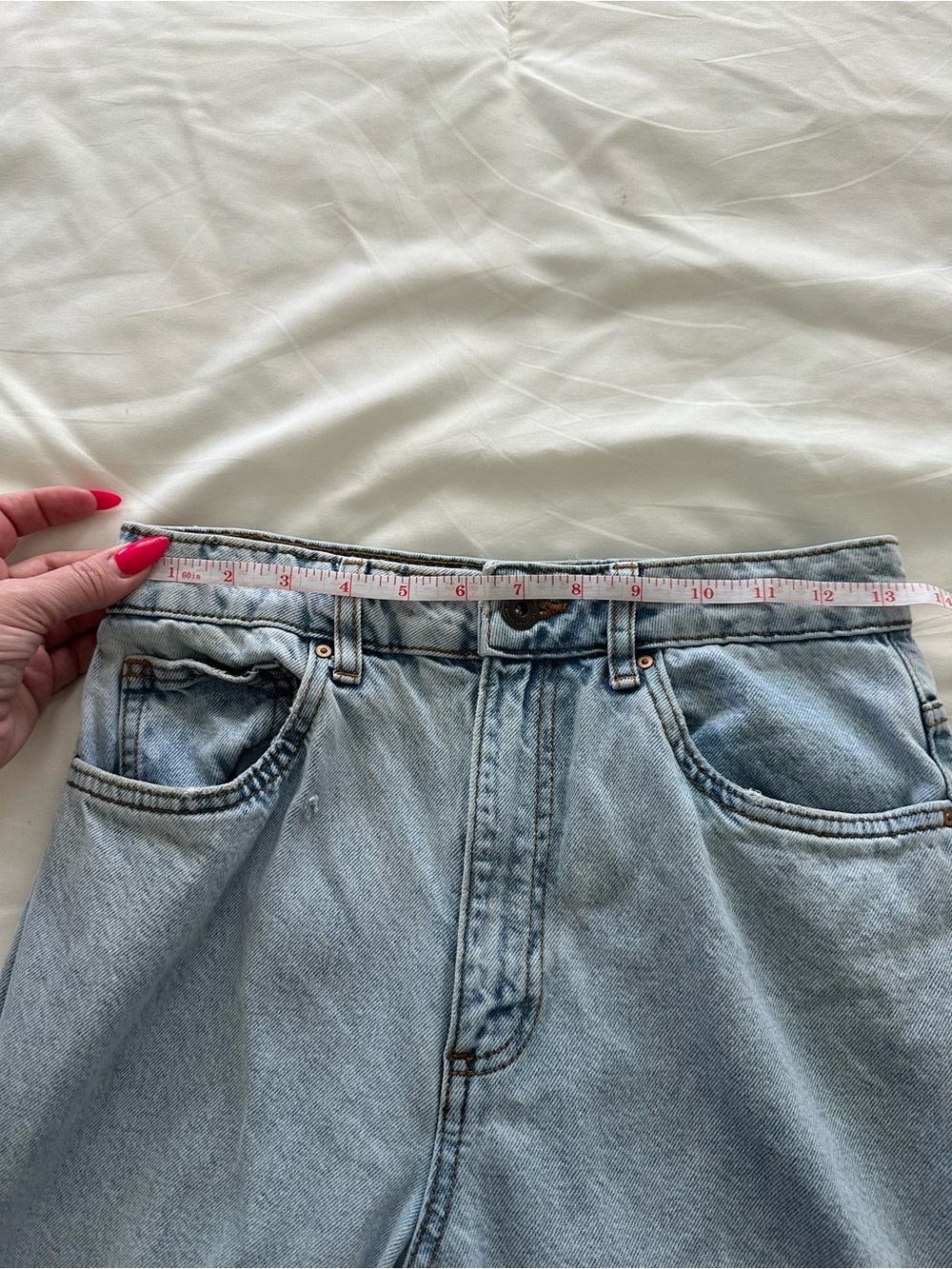 Cotton On Light Blue Distressed Straight Leg Jeans - Picture 6 of 8